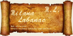 Milana Labanac vizit kartica